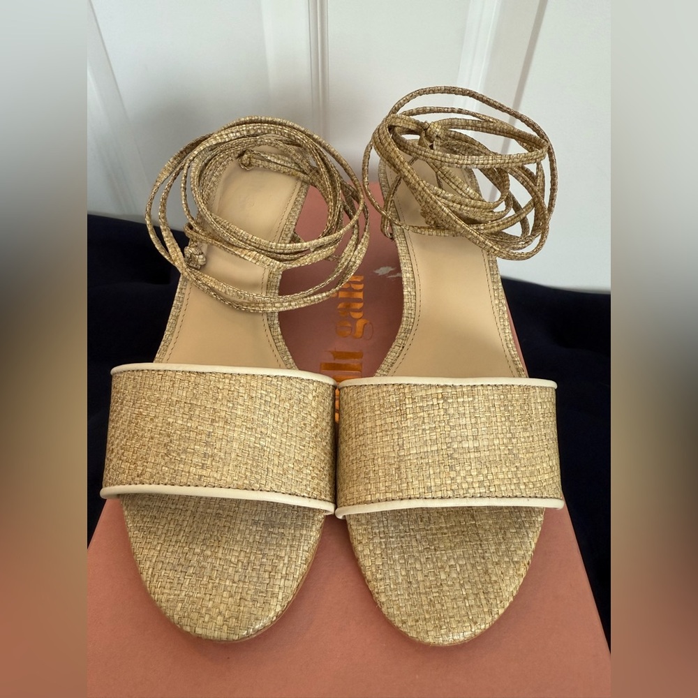 Cult Gaia Gold Textured Sandals